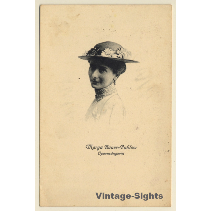 Marga Bauer Pahlow / Opera Singer (Vintage PC ~1910s)
