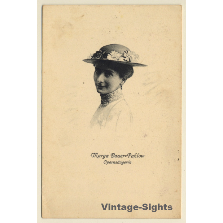 Marga Bauer Pahlow / Opera Singer (Vintage PC ~1910s)