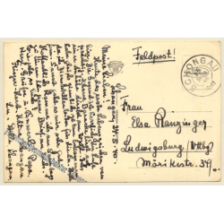 Schongau - Bavaria / Germany: Die Bergstadt & Zugspitze (Vintage RPPC 1940)