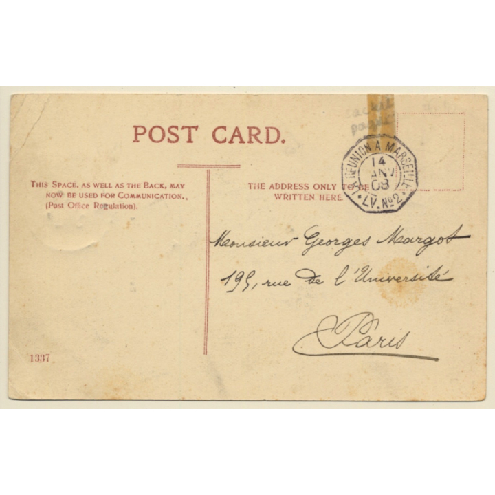 Africa: Somali Warriors / Spear - Ethnic (Vintage PC 1908)