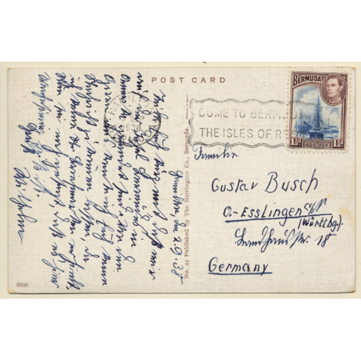 Bermuda / Antilles: Harrington Sound Road & Former Home Of American Consul (Vintage PC 1938)