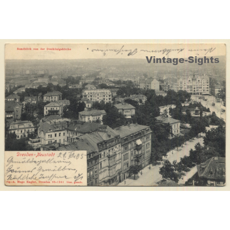 Dresden Neustadt: Rundblick Von Der Dreikönigskirche (Vintage PC 1905)