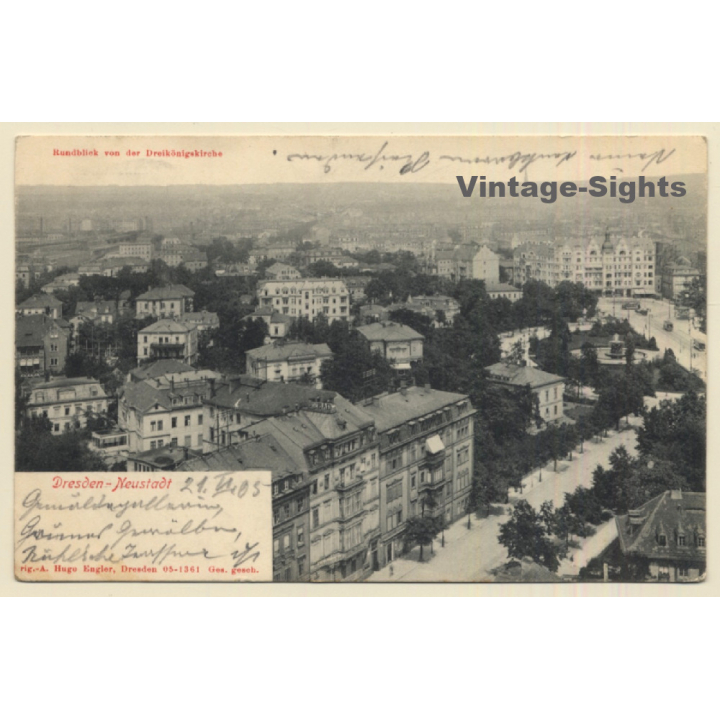 Dresden Neustadt: Rundblick Von Der Dreikönigskirche (Vintage PC 1905)