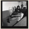 Transsexual Woman With Whip In Leather Dress *3 (Vintage Contact Sheet Photo 1970s/1980s)