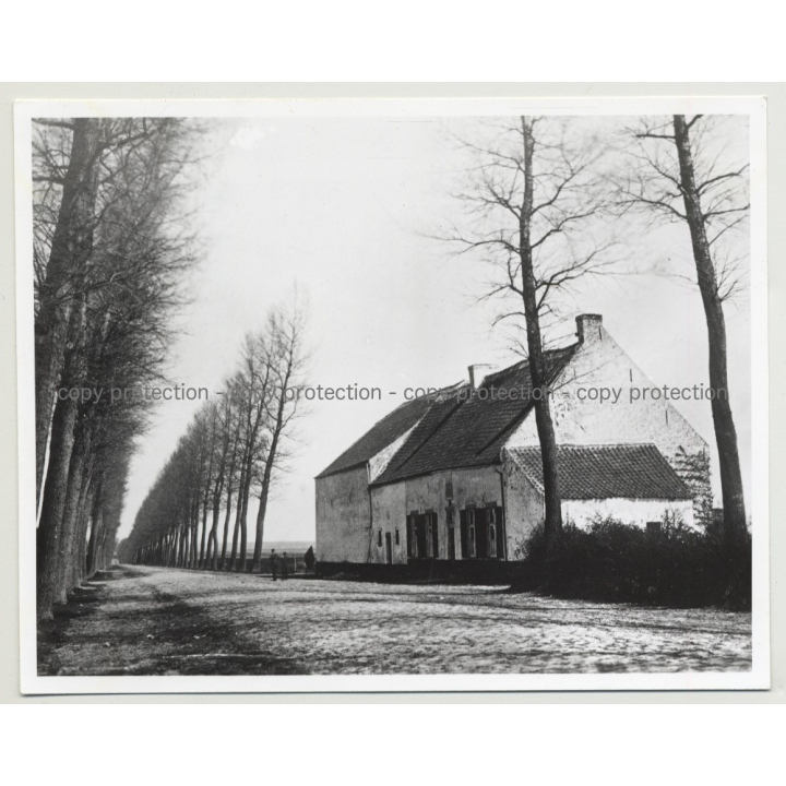 Hotel Du Musée 4: Outbuilding - Waterloo / Belgium (Vintage A.C.L. Archive Photo B/W ~1950s)