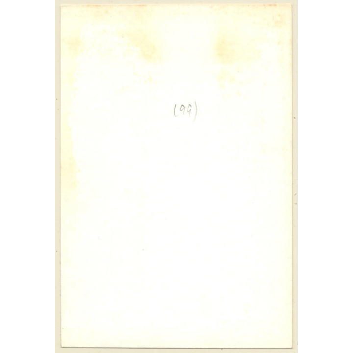 Shorthaired Blonde Nude On Floor / Black Nylons (2nd Gen. Photo ~1960s)