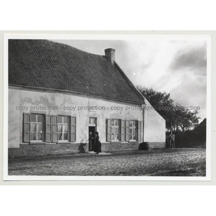 Hotel Du Musée 6: Outbuilding - Waterloo / Belgium (Vintage A.C.L. Archive Photo B/W ~1950s)