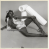 Erotic Study: Dark-Skinned Semi Nude Beauty / Hot Pants (Vintage Photo KORENJAK 1970s/1980s)