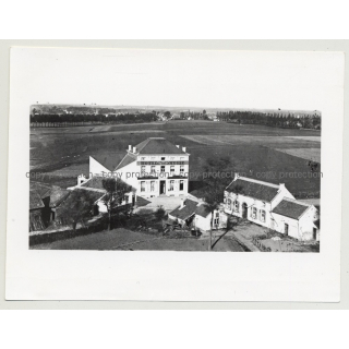 Hotel Du Musée 7: Bird's-Eye View - Waterloo / Belgium (Vintage A.C.L. Archive Photo B/W ~1950s)