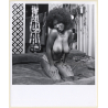 Erotic Study: Pretty Busty Dark-Skinned Semi Nude With Afro *5 (Vintage Photo KORENJAK 1970s/1980s)