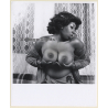 Erotic Study: Chubby Busty Dark-Skinned Nude On Checkered Couch*5 (Vintage Photo KORENJAK 1970s/1980s)
