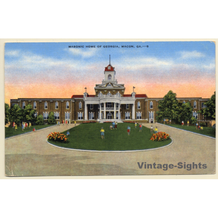 Macon / USA: Masonic Home Of Georgia (Vintage PC ~1930s/1940s)