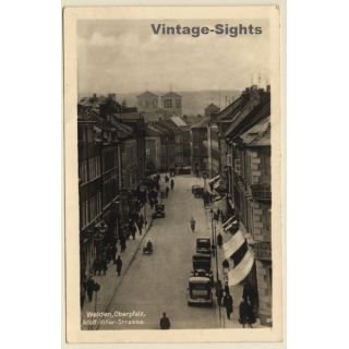 Weiden, Oberpfalz: Street View (Vintage RPPC ~1930s)