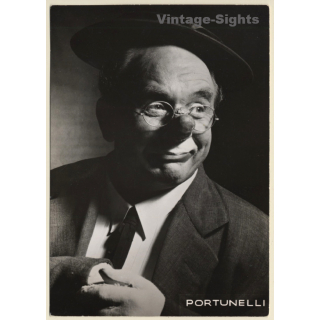 German Circus Clown Portunelli (Vintage RPPC ~1960s)