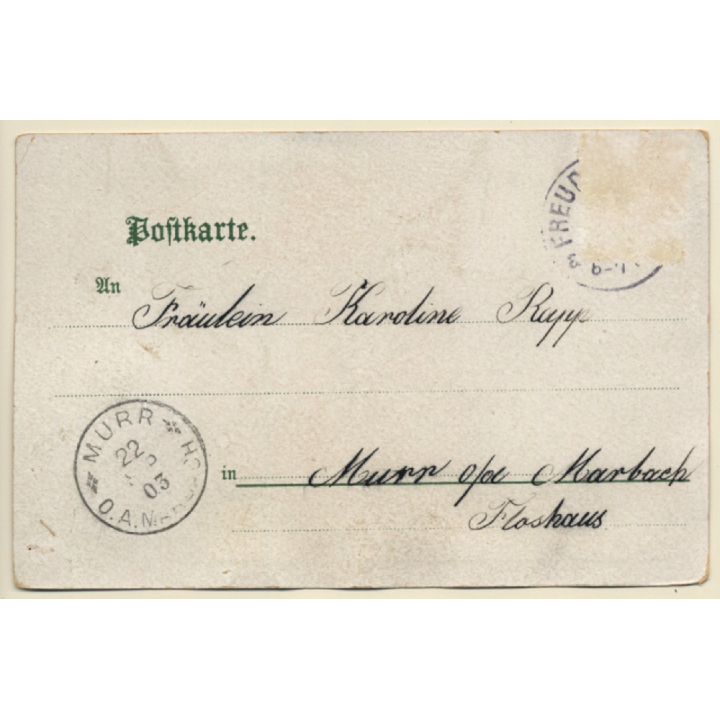 Black Forest: Friedrichsthal an der Murg (Vintage PC 1903)