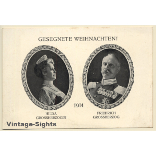 Grossherzog Friedrich II Von Baden & Grossherzogin Hilda (Vintage PC 1914)