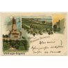 Gruss Vom Nationaldenkmal: Rüdesheim (Vintage PC Litho 1902)