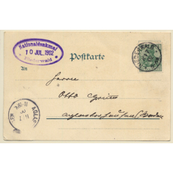 Gruss Vom Nationaldenkmal: Rüdesheim (Vintage PC Litho 1902)