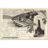 Gruss aus Rüdesheim: Nationaldenkmal (Vintage PC Litho 1901)