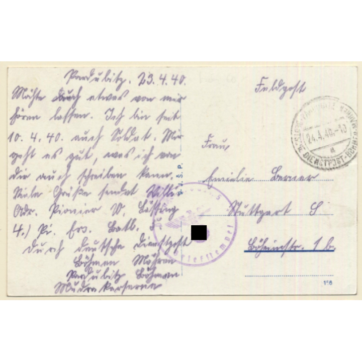 Pardubice / Czechia: Okres Grandhotel (Vintage RPPC 1940)