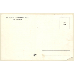 Die fliegende Underberg Flasche / Hubschrauber (Vintage RPPC ~1950s/1960s)