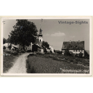 Neualbenreuth / Oberpfalz: Partial View - Church (Vintage RPPC 1957)