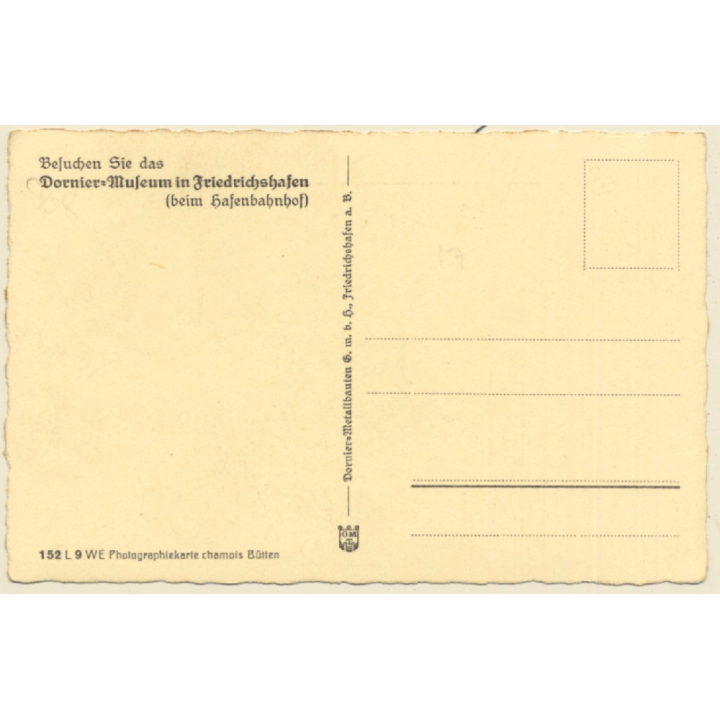 Dornier Wasserflugzeug Wal-Flugboot (Vintage RPPC 1930s/1940s)