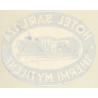 Lesbos / Greece: Hotel Sarlitza - Thermi Mytilene (Vintage Luggage Label)