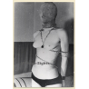 Topless Maid In Chain Bondage / Full Face Mask - BDSM (2nd Gen. Photo 1960s)