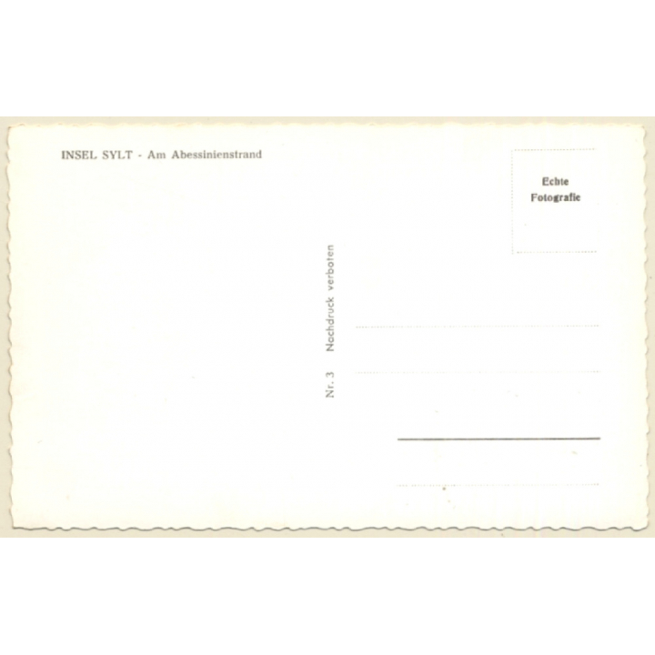 Insel Sylt: Natural Nude Blonde Standing In The Dunes / Nudism (Vintage RPPC ~1970s/1980s)