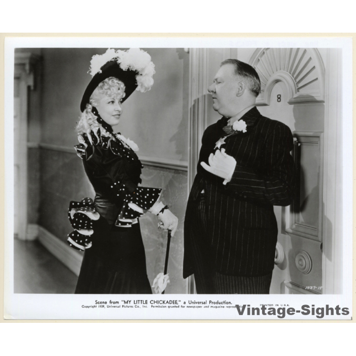 Mae West & W.C. Fields: My Little Chickadee (Vintage Movie Still Photo ~1970s)
