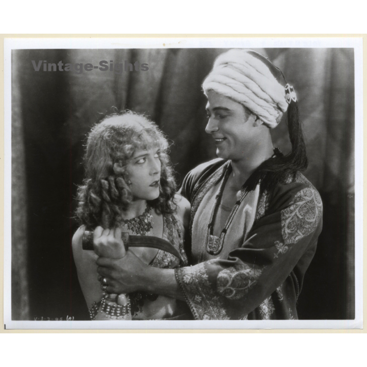 Vilma Banky & Rudolph Valentino: The Son Of Sheik (Vintage Movie Still Photo ~1970s)
