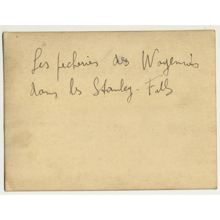 Fishermen Near Stanley Falls (Boyoma Falls) / Fish Trap - Congo (Vintage Photo B/W 1920s/1930s)