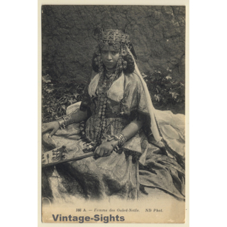 Algeria: Femme Des Ouled-Nails / Traditional Garb - Ethnic (Vintage Postcard ~1910s/1920s)