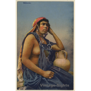 Maghreb: Semi Nude Bedouine Woman Flashing Boobs / Risqué - Ethnic (Vintage PC 1917)