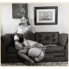 Erotic Study: 2 Racy Nudes On Couch / Butt - Boobs - Lesbian INT (Vintage Photo KORENJAK 1970s/1980s)