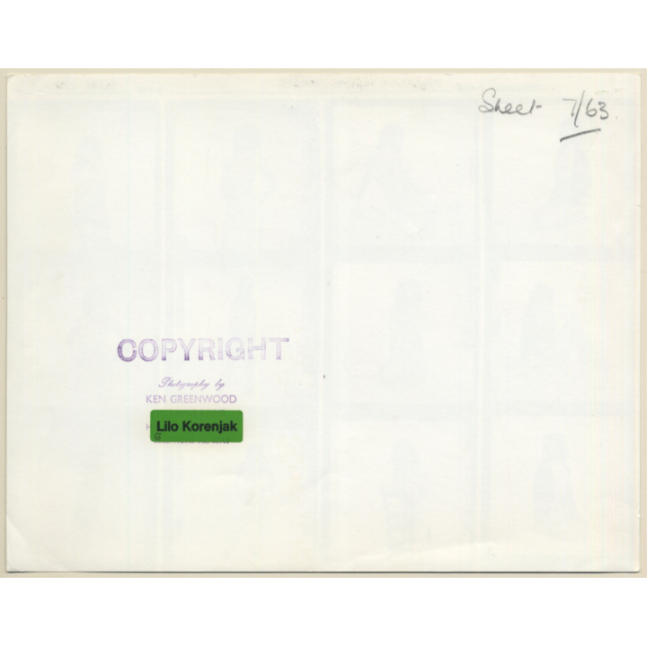 Erotic Study: Leggy Pin-Up Marie Harper / Tall - Blond (Vintage Contact Sheet - 12 Photos 1970s/1980s)