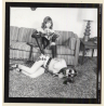 Latex Mistress & Topless Maid *11 / Face Mask - BDSM Restraint (Vintage Contact Sheet Photo 1970s)