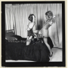 Blonde Domina In Latex Laces Up Bodice Of Topless Maid*4 / BDSM (Vintage Contact Sheet Photo 1970s)