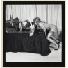 Blonde Domina In Latex Laces Up Bodice Of Topless Maid*6 / BDSM (Vintage Contact Sheet Photo 1970s)