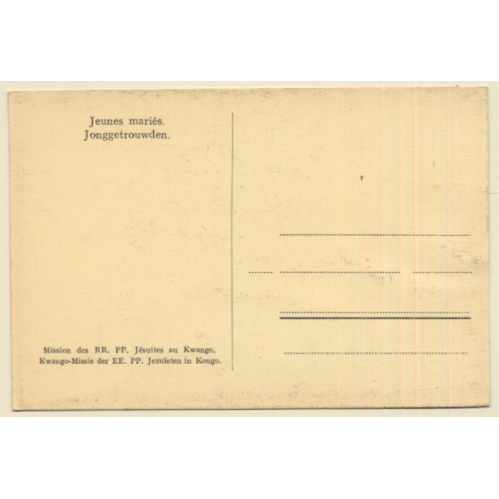 Congo: Freshly Wed Couple In Stylish Clothes / Malick Sidibé Style (Vintage PC ~1930s)