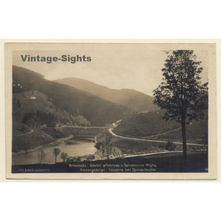 Czechia: Riesengebirge: Talsperre Bei Spindelmühle (Vintage RPPC 1924)