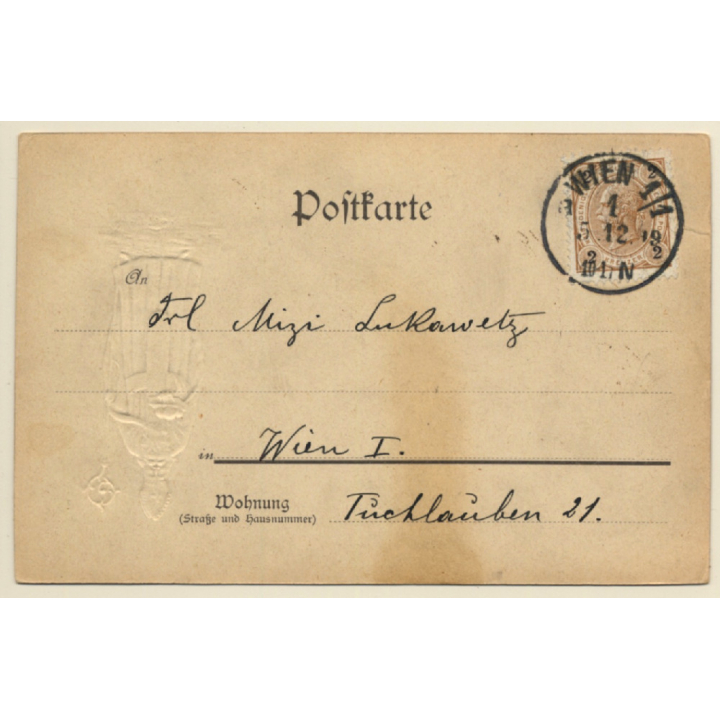 Saint Nicolas / Santa Claus (Vintage Hand Drawn PC 1899)