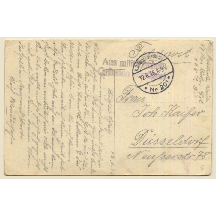 Kowel / Ukraine: Frauen Progymnasium (Vintage PC Field Post 1916)