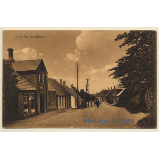 Hundborg / Denmark: A.Hansen Sadelmager - Street Scene (Vintage PC)