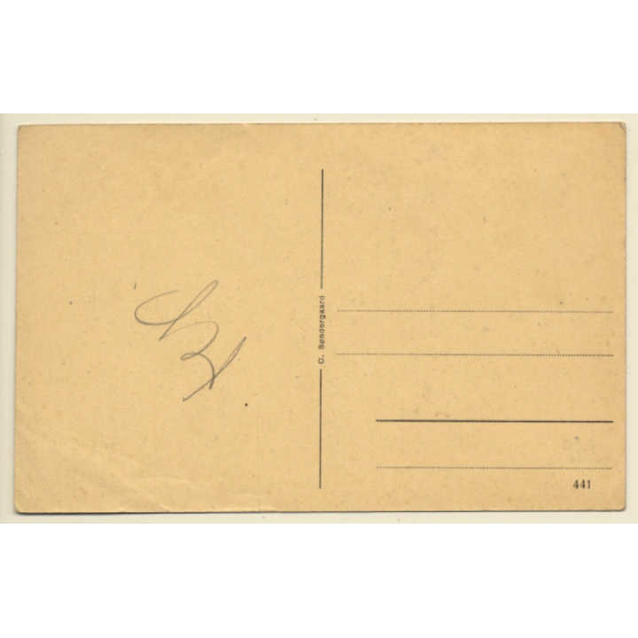 Hundborg / Denmark: A.Hansen Sadelmager - Street Scene (Vintage PC)