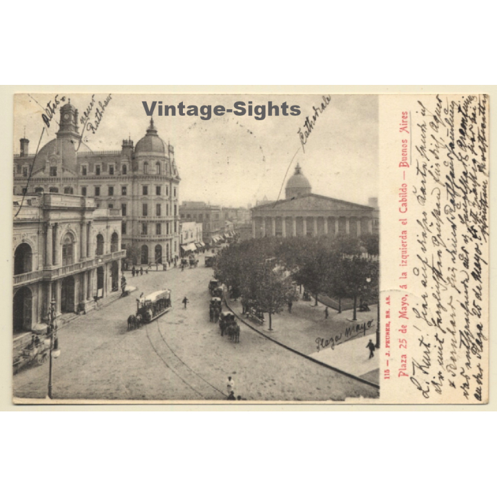 Buenos Aires / Argentina: Plaza 25 de Mayo (Vintage PC 1907)
