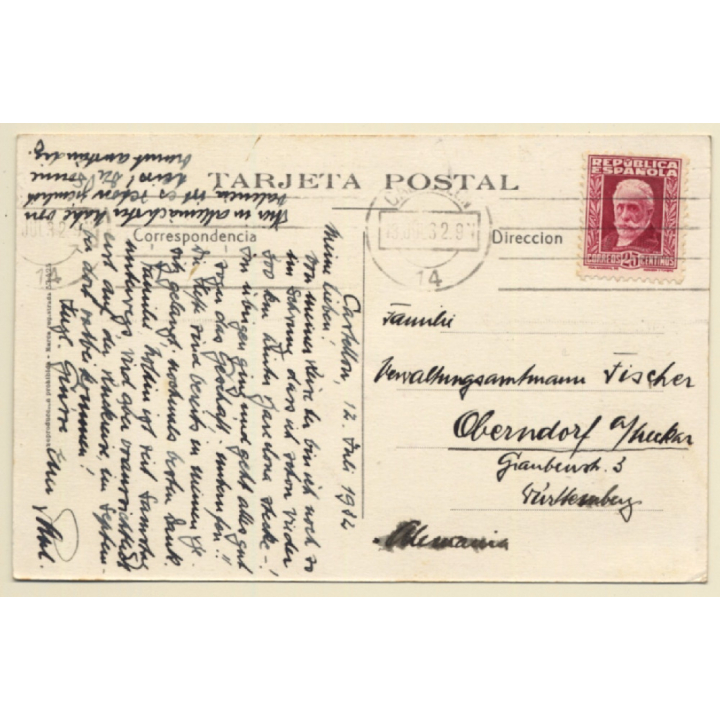 Castellón de la Plana / Spain: Calle de Gasset (Vintage PC 1932)