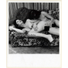 Erotic Study by T.Liori: 2 Darkhaired Nudes Cuddle Up On Couch / Lesbian INT (Vintage Photo KORENJAK 1970s/1980s)