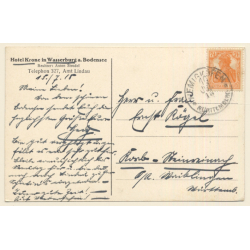 Wasserburg Am Bodensee / Germany: Hotel Krone (Vintage Artist PC 1918)
